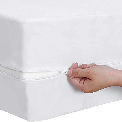 AmigoZone Zipped Mattress Protector Total Encasement Zipper Cover for Anti Bug Bed Protection Matress Protectors Covers with Zip