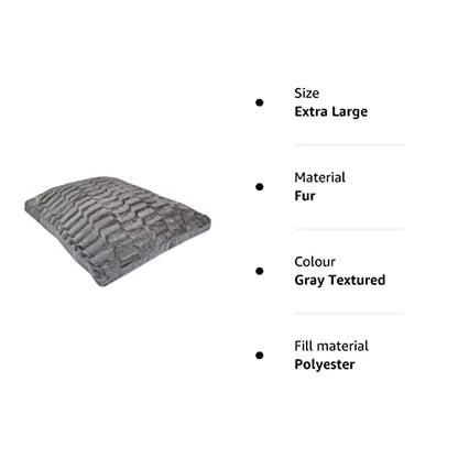 AmigoZone Large & Extra Large Fur Dog Bed Cushion Washable Zipped Mattress,