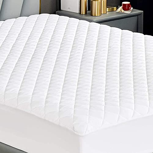 AmigoZone Quilted Fitted Mattress Protector Pad Deep Pocket 12/30cm Deep Fitted
