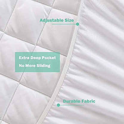 AmigoZone Waterproof Quilted Microfibre Mattress Protectors Water Resistent, Non Allergenic Fully Fitted
