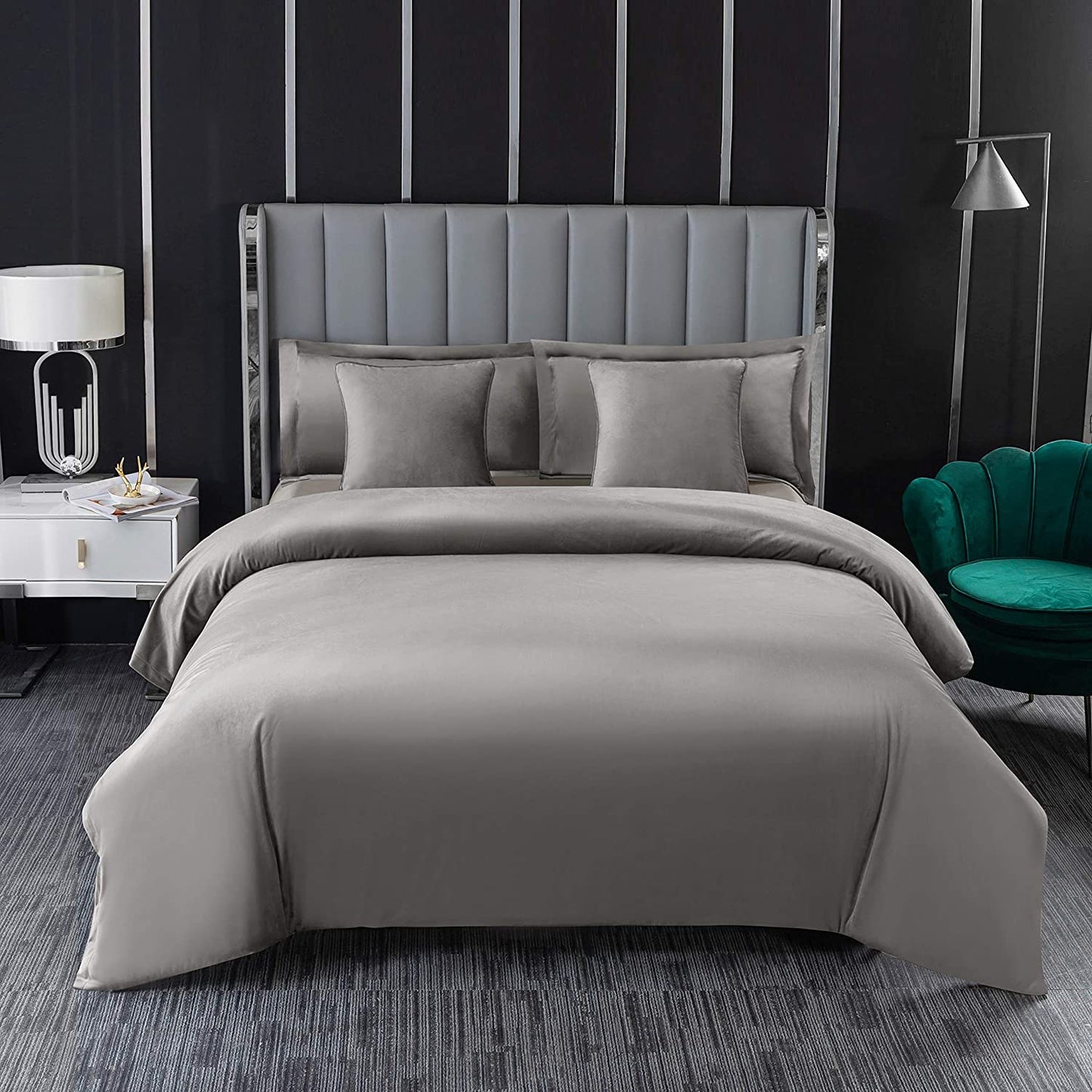 Duvet Cover Set King - Soft Velvet Duvet Cover