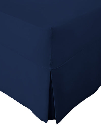 AmigoZone Extra Deep Non Iron Percale Fitted Valance Sheet Pleated