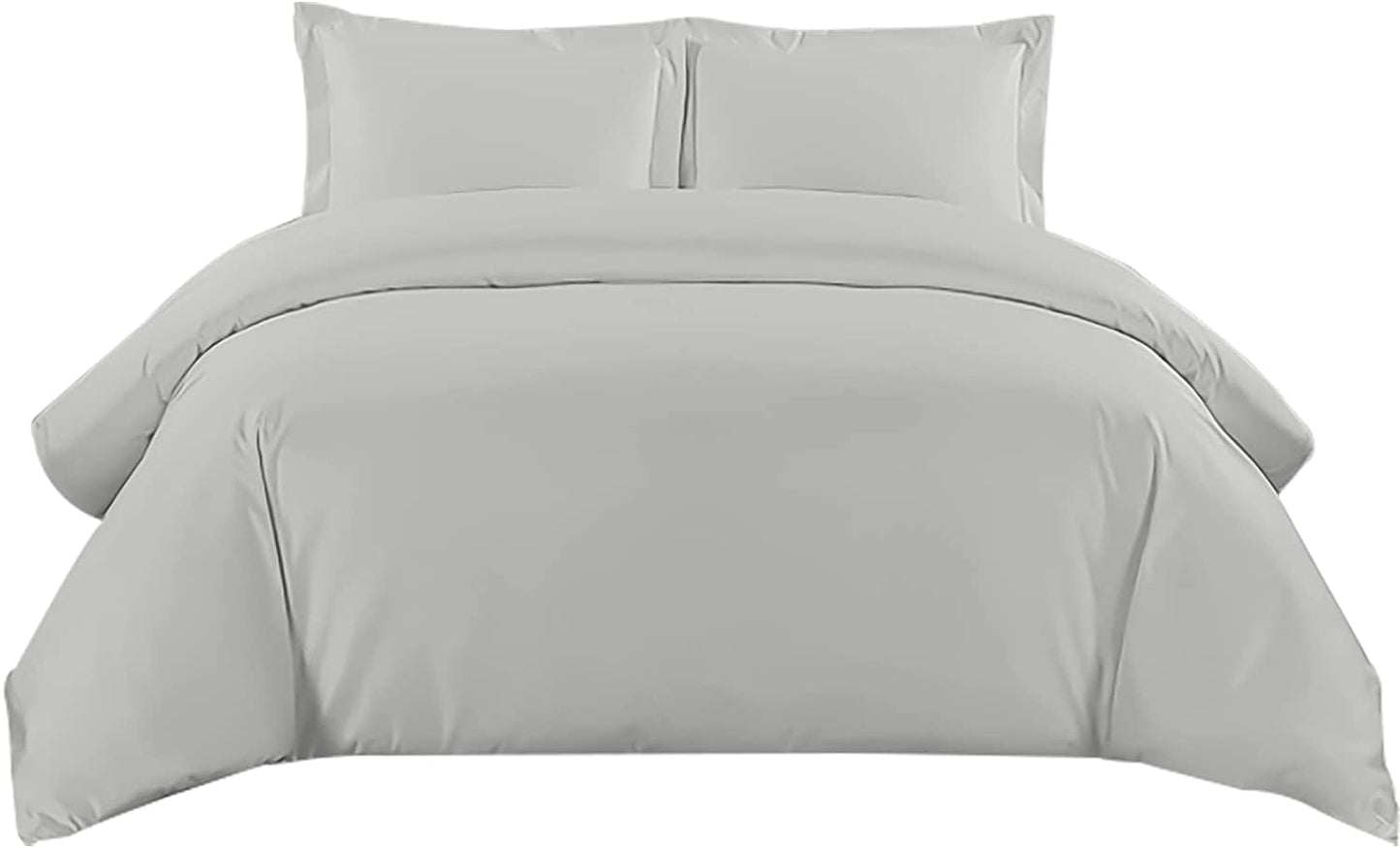 AmigoZone Hotel Quality Plain Brushed Micorfiber Duvet Cover Set, Duvet cover with Pillow cases