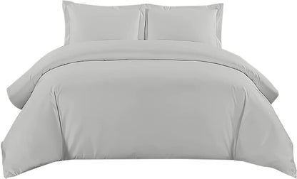 AmigoZone Hotel Quality Plain Brushed Micorfiber Duvet Cover Set, Duvet cover with Pillow cases