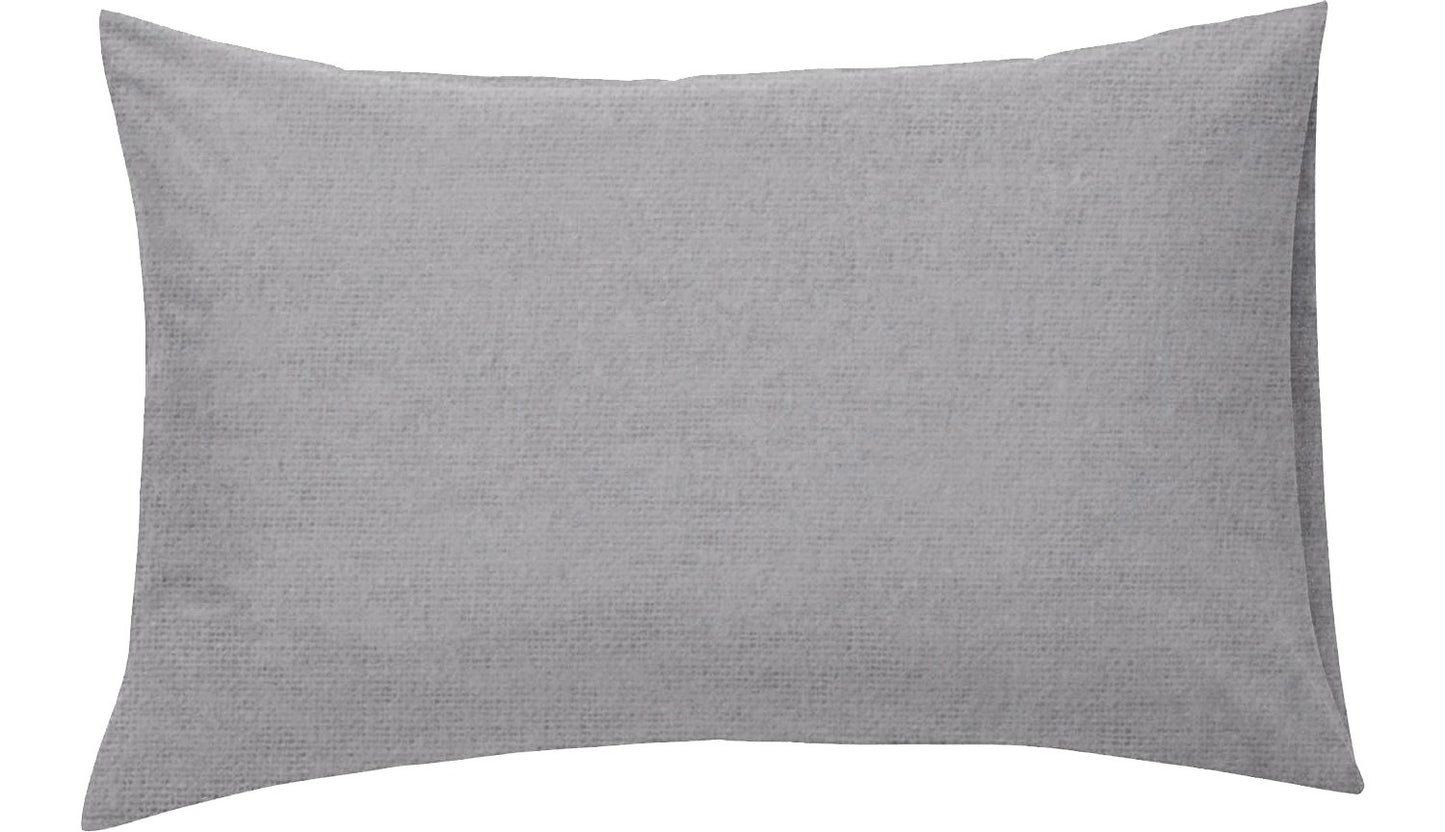 AmigoZone New 100% Brushed Cotton Flannelette 2 x Pillow Cases Housewife Plain Cover Bedroom Pair Pack