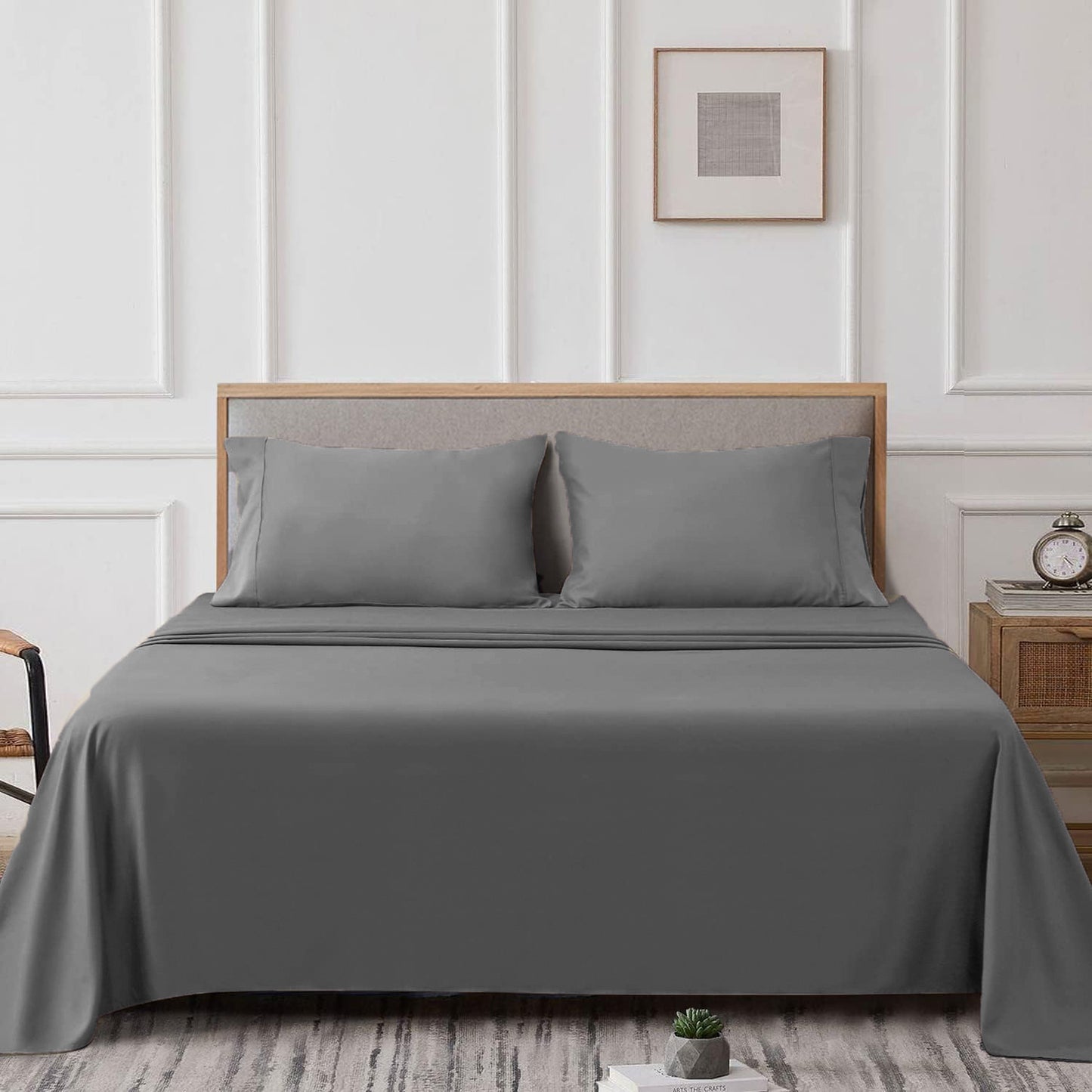AmigoZone Flat Sheet - Soft Brushed Microfiber Easy Care Top Sheet - Long Lasting Fade Resistant