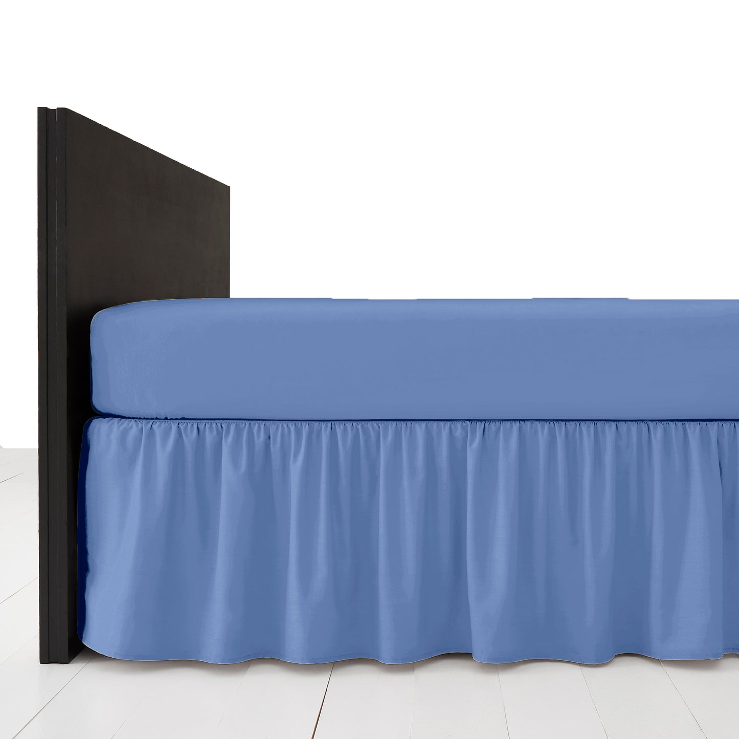 AmigoZone Plain Pollycotton Frilled Bed Base Valance Sheet