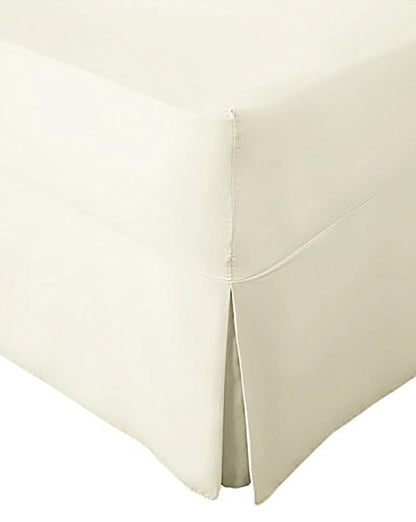 AmigoZone Extra Deep Non Iron Percale Fitted Valance Sheet Pleated