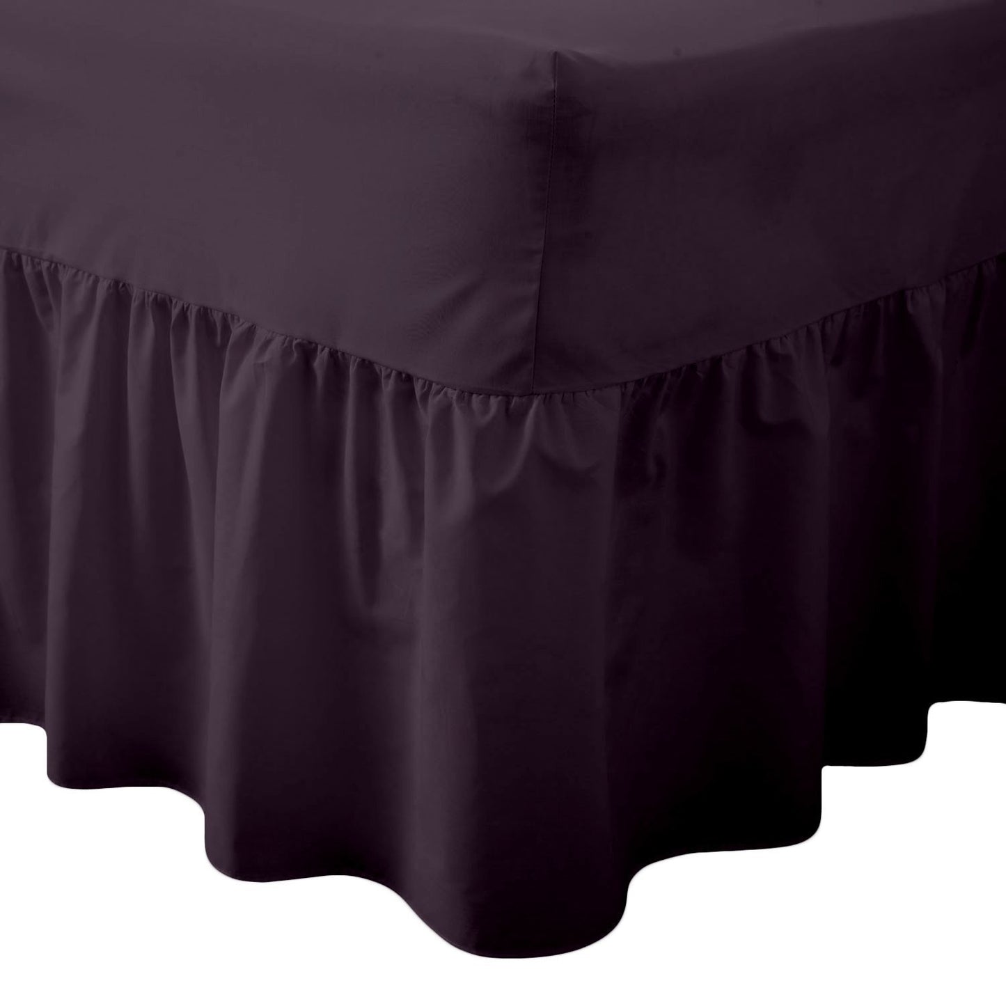 AmigoZone Plain Pollycotton Valance Fitted Sheet