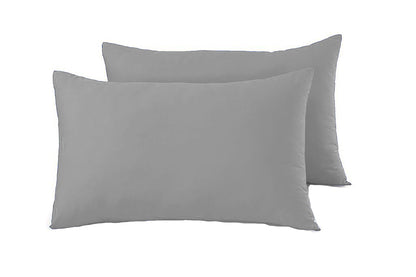 AmigoZone New 2 x Pillow Cases Housewife Plain Cover Polycotton Bedroom Luxury Pair Pack