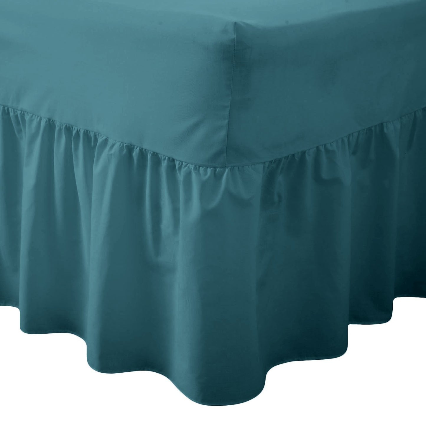 AmigoZone Plain Pollycotton Valance Fitted Sheet