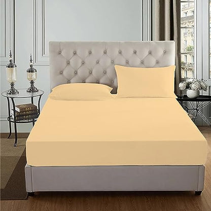 AmigoZone Egyptian Cotton 200 Thread Count 25CM/10 Deep Fitted Sheet