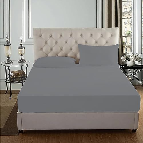 AmigoZone Egyptian Cotton 200 Thread Count 25CM/10 Deep Fitted Sheet