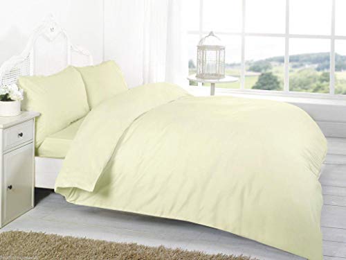 AmigoZone Plain Duvert Cover Set Non Iron Percal Quilt Cover With Pillow Cases