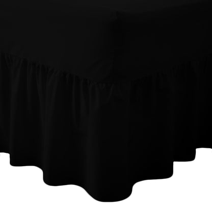 AmigoZone Plain Pollycotton Valance Fitted Sheet