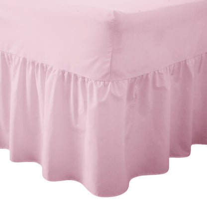 AmigoZone Plain Pollycotton Valance Fitted Sheet