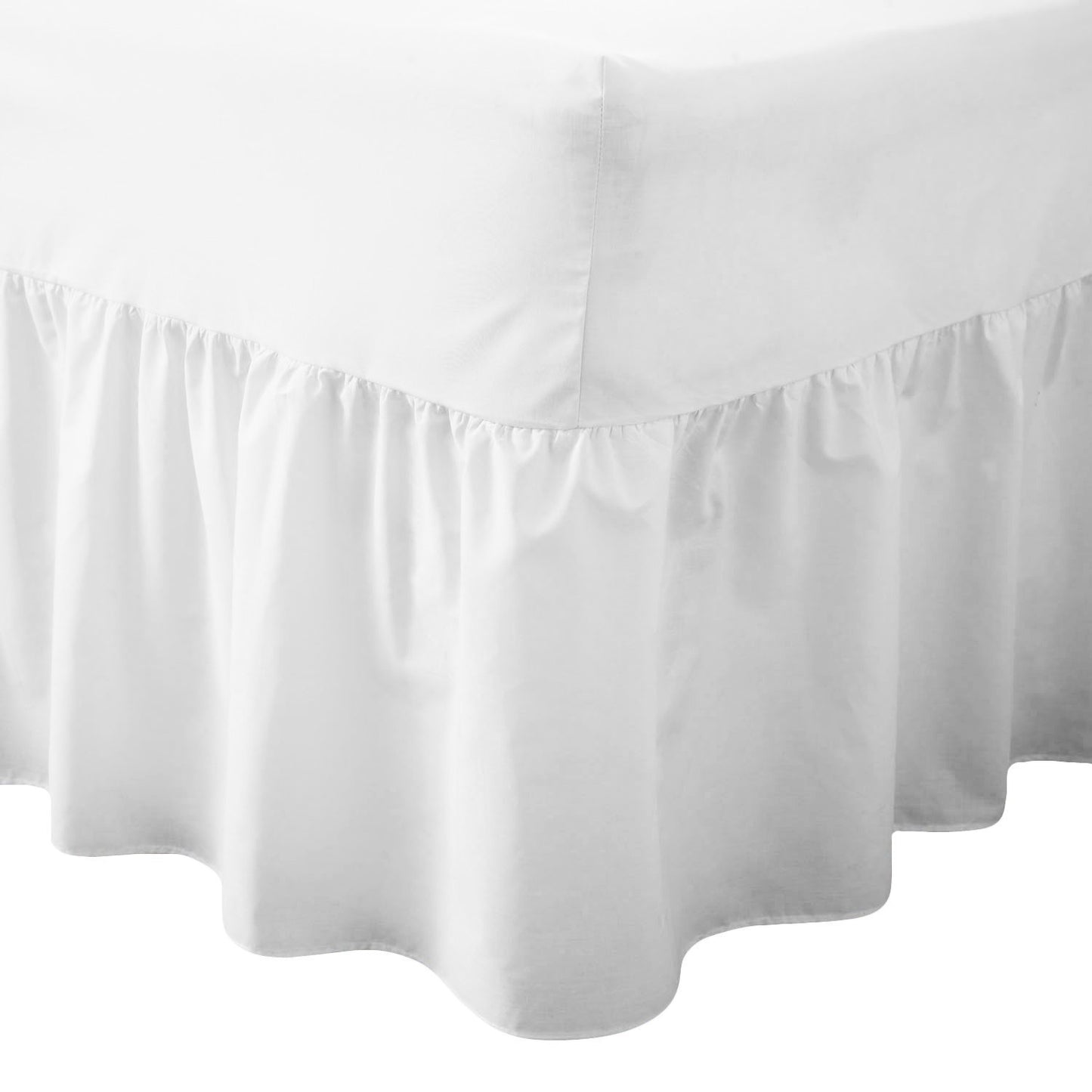 AmigoZone Plain Pollycotton Valance Fitted Sheet