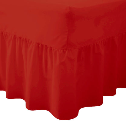 AmigoZone Plain Pollycotton Valance Fitted Sheet