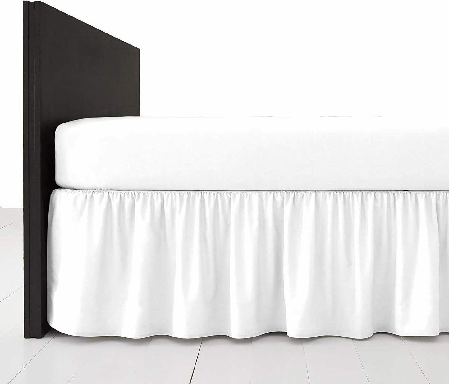 AmigoZone Plain Pollycotton Frilled Bed Base Valance Sheet